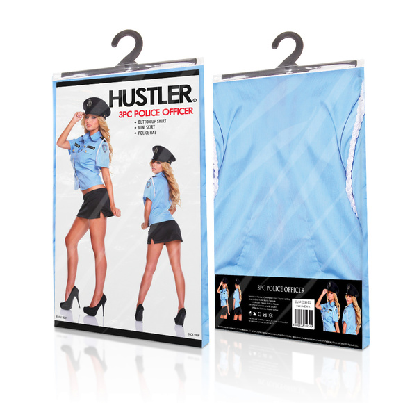 Hustlers 3PC Naughty Police Mini Skirt Costume Set - Picture 3 of 3